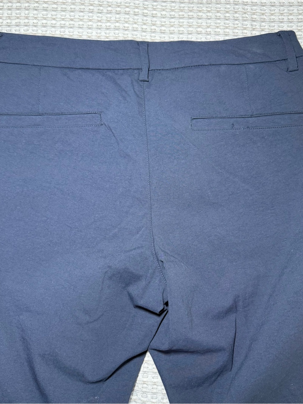 Tahari Men’s Navy Blue Solid Flat Front Casual Pants 30" Waist Pockets Button - Picture 8 of 10